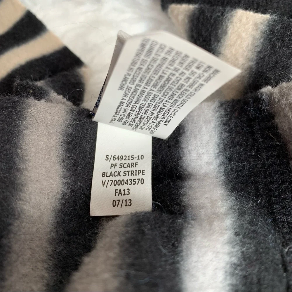 Polar Fleece Striped Infinity Scarf